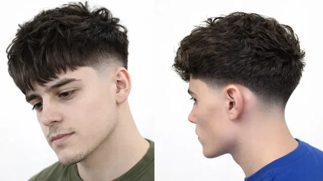 Modern low fade haircut for men with textured top – stylish 2026 low fade hairstyle front and side view