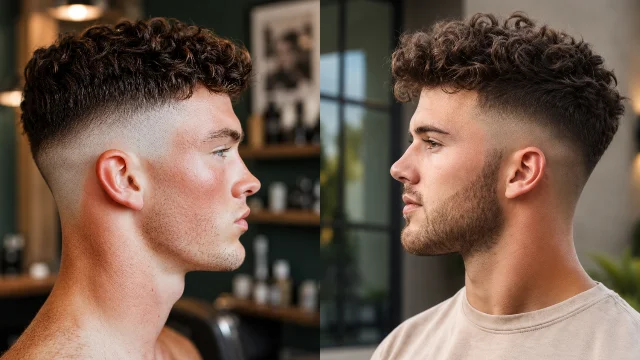 Feature image of stylish fade haircut ideas for men featuring modern mid fade and skin fade hairstyles with textured curly hair, clean blends, and sharp grooming inspiration for trendy men’s haircuts in 2026.